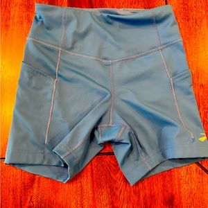 Royal Blue Brooks spandex running shorts